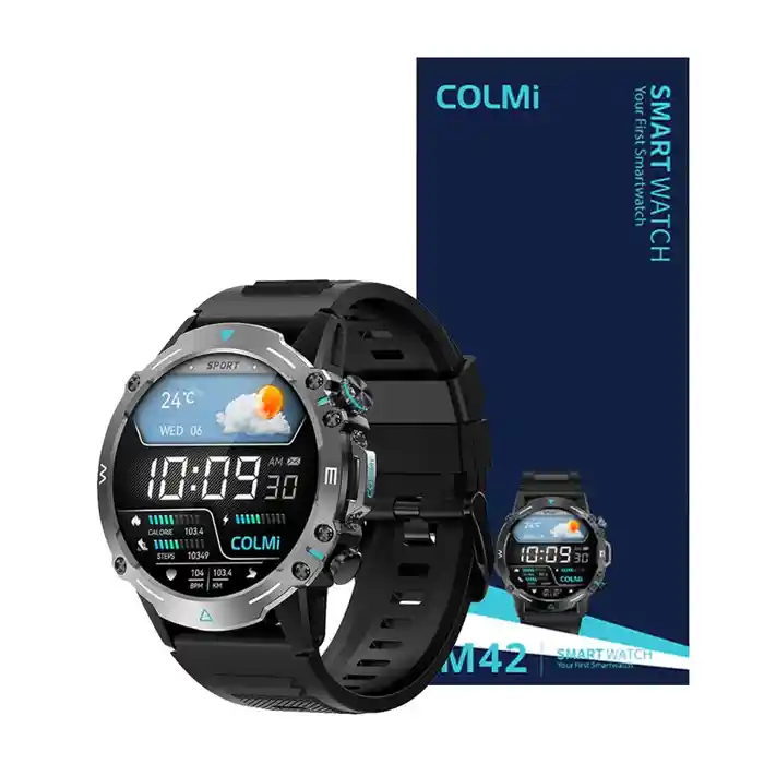COLMI M42 AMOLED Always on Display Bluetooth Calling Military Grade Toughness Sports Modes Smart Watch
